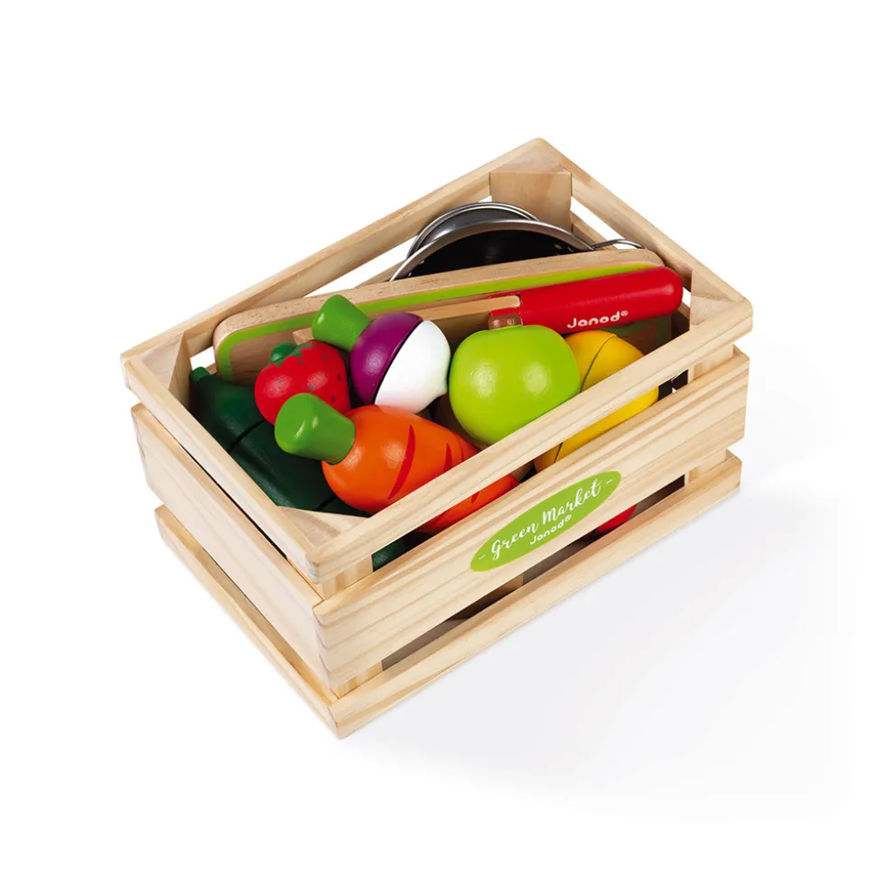 Maxi Set - Fruits et légumes à découper Green Market (bois)