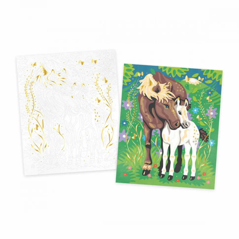 Peinture au Numéro Aquarelle Chevaux