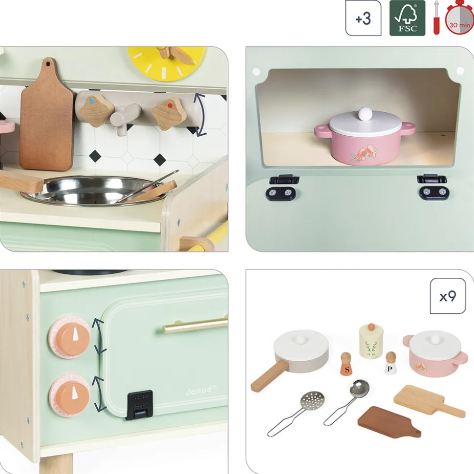 Petite Cuisine en bois Mamie Soleil