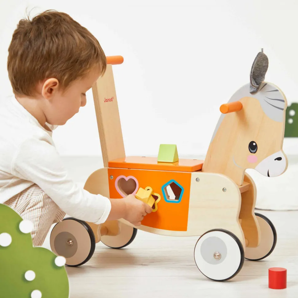 Porteur Âne en bois