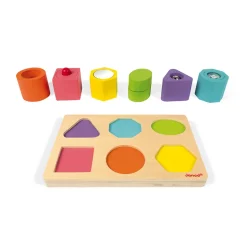 Puzzle 6 cubes sensoriels I wood (bois)