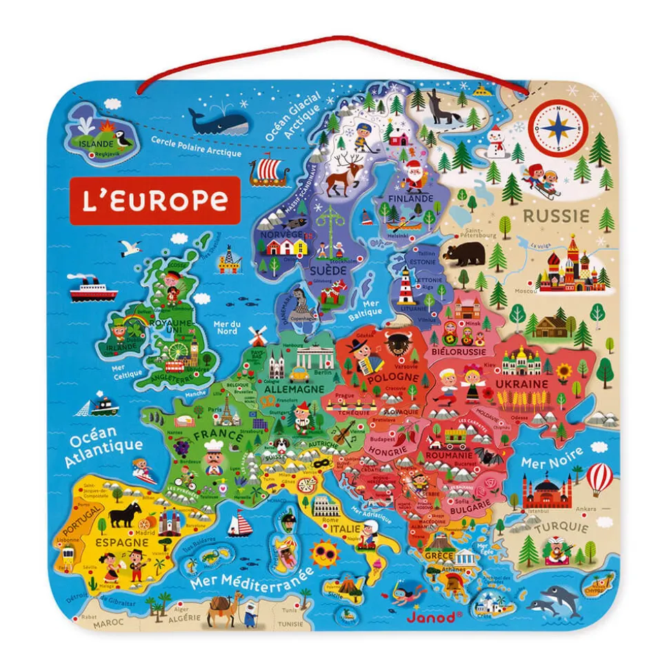 Puzzle Carte d'Europe Magnétique (bois)