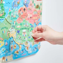 Puzzle Carte d'Europe Magnétique (bois)