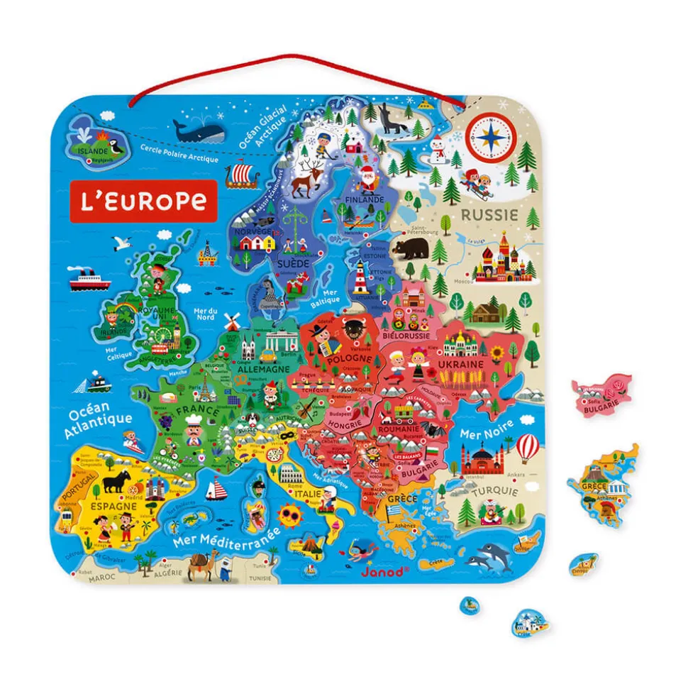 Puzzle Carte d'Europe Magnétique (bois)