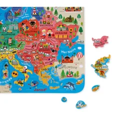 Puzzle Carte d'Europe Magnétique (bois)