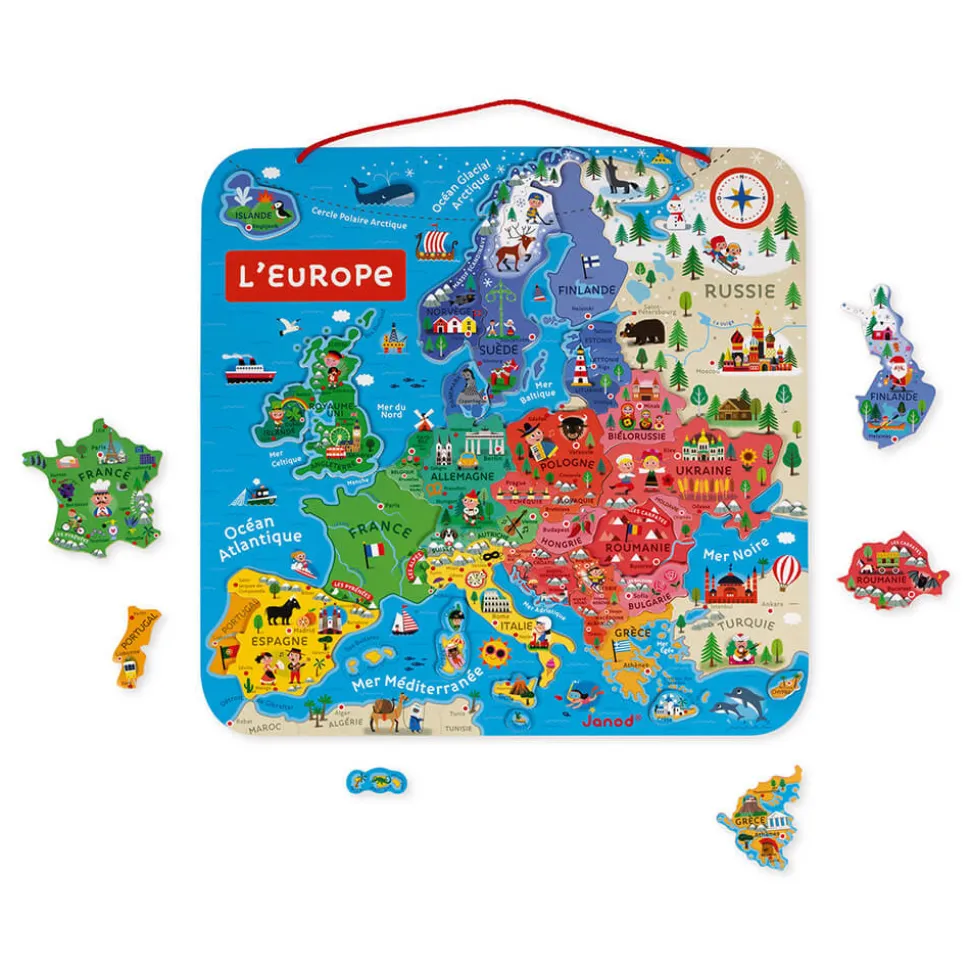 Puzzle Carte d'Europe Magnétique (bois)