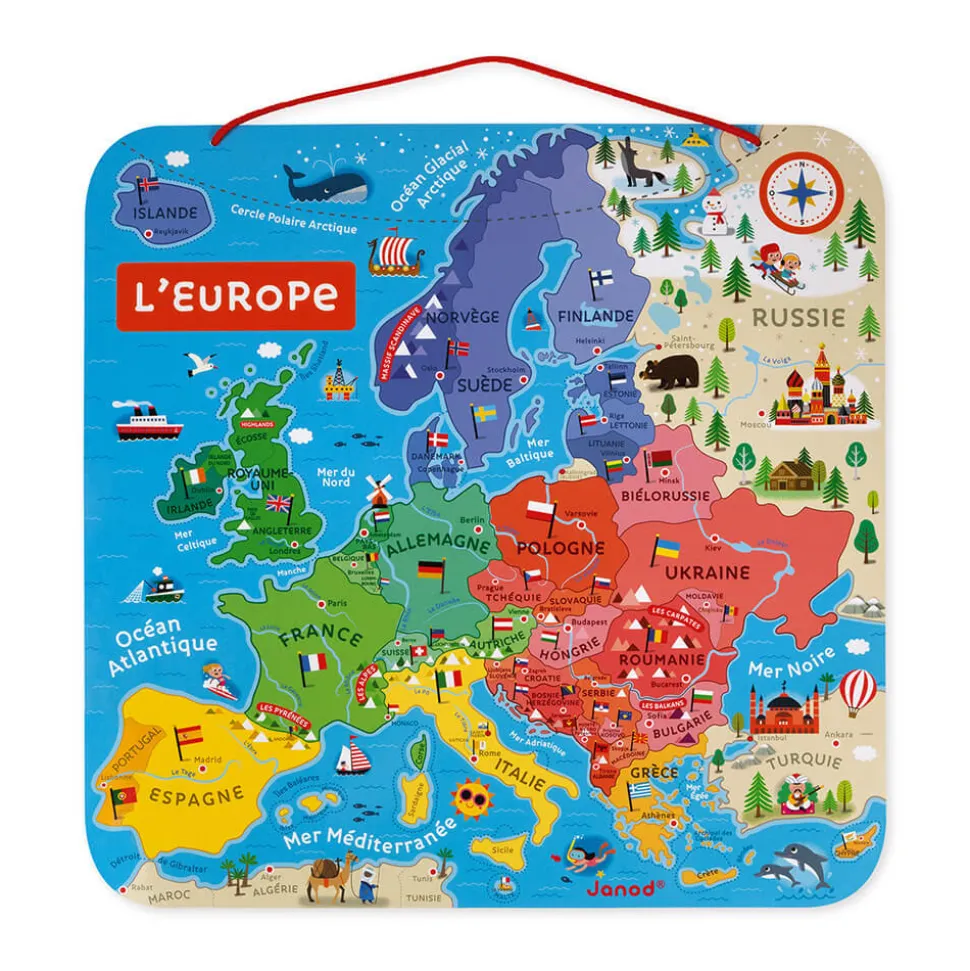 Puzzle Carte d'Europe Magnétique (bois)