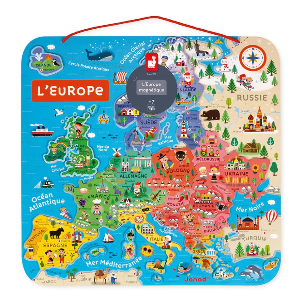 Puzzle Carte d'Europe Magnétique (bois)