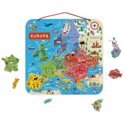 Puzzle Carte d'Europe Magnétique Italien (bois)