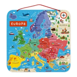 Puzzle Carte d'Europe Magnétique Italien (bois)