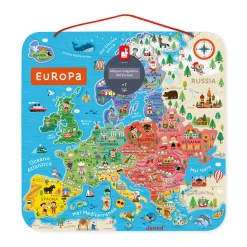 Puzzle Carte d'Europe Magnétique Italien (bois)