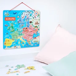 Puzzle Carte d'Europe Magnétique Espagnol (bois)