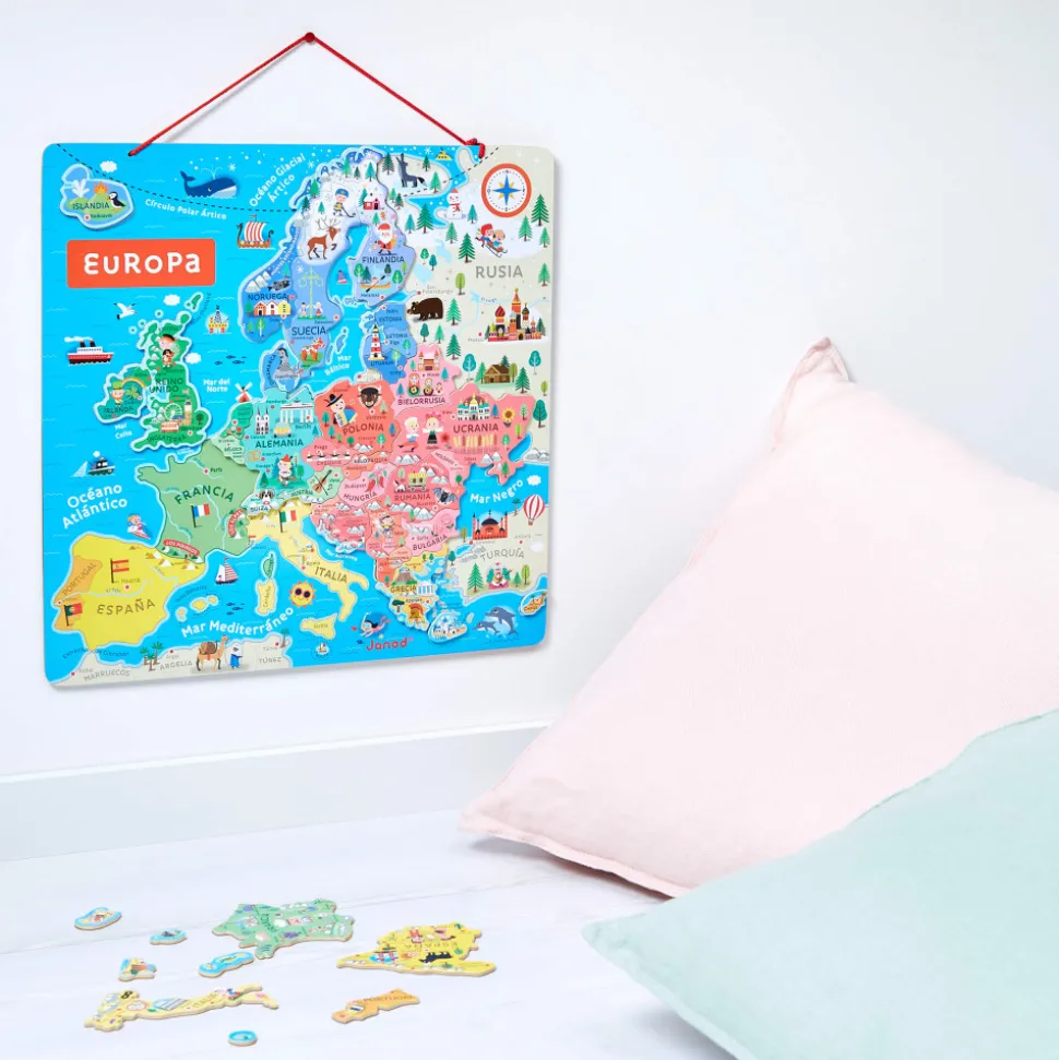 Puzzle Carte d'Europe Magnétique Espagnol (bois)