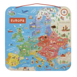 Puzzle Carte d'Europe Magnétique Allemand (bois)