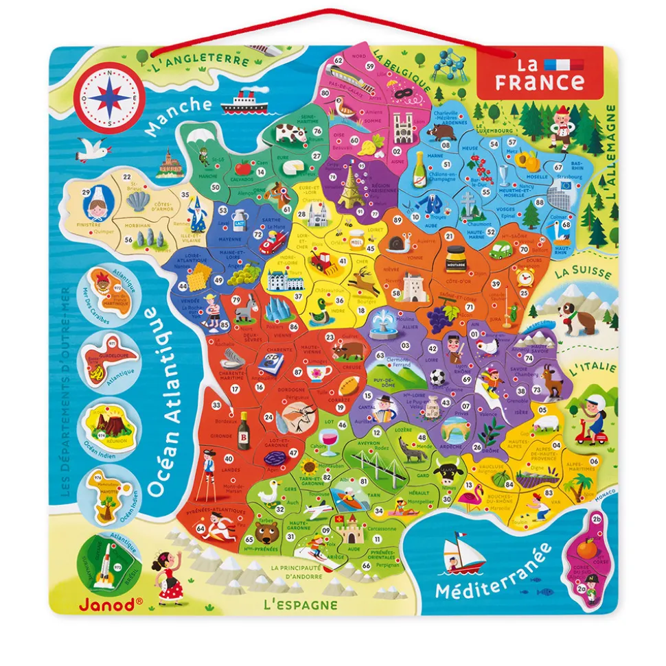 Puzzle Carte France Magnétique 93 pièces