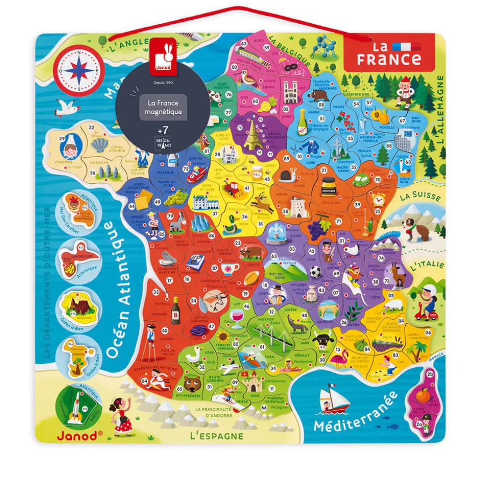 Puzzle Carte France Magnétique 93 pièces