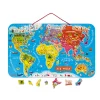 Puzzle Carte Monde Magnétique Allemand 92 pièces