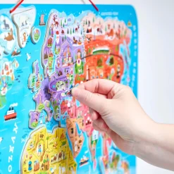 Puzzle Carte Monde Magnétique Allemand 92 pièces
