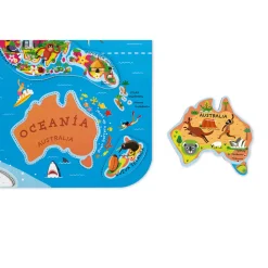 Puzzle Carte Monde Magnétique 92 pièces Espagnol