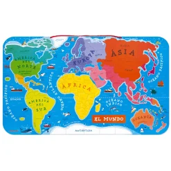 Puzzle Carte Monde Magnétique 92 pièces Espagnol