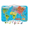 Puzzle Carte Monde Magnétique 92 pièces Italien