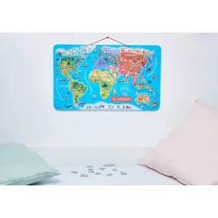 Puzzle Carte Monde Magnétique 92 pièces Italien