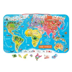 Puzzle Carte Monde Magnétique 92 pièces Anglais