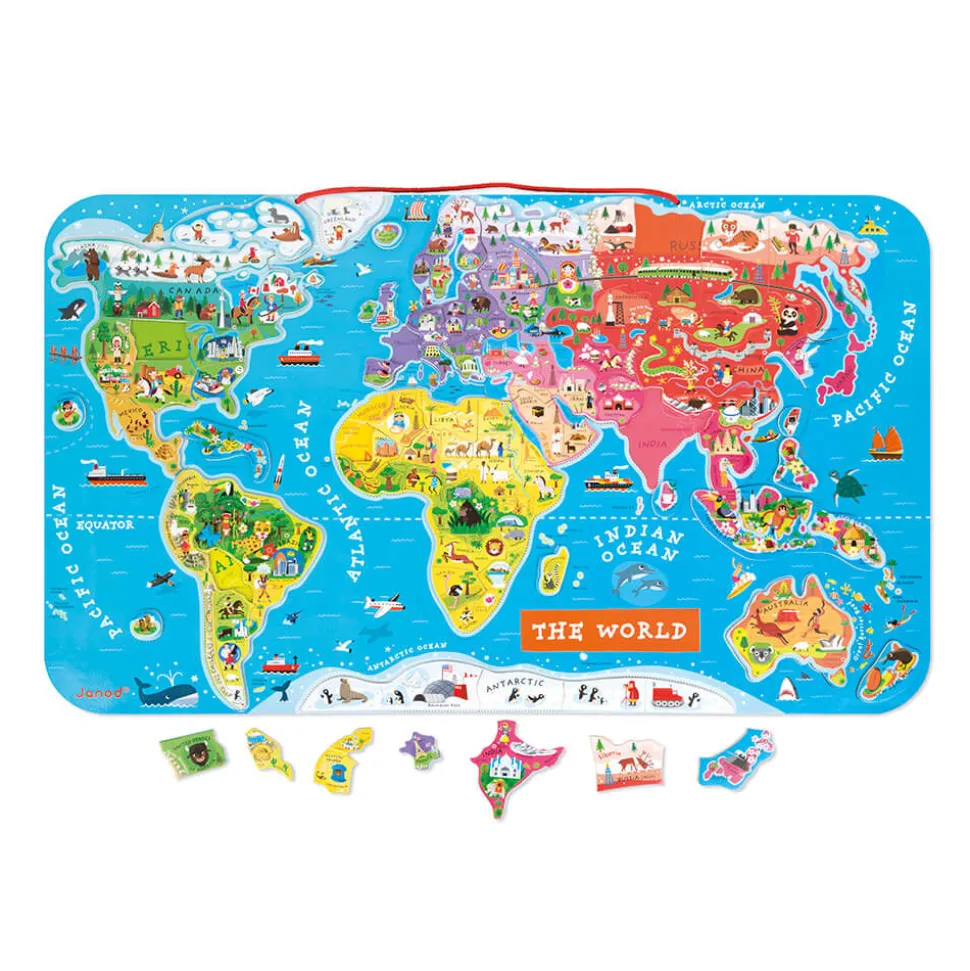 Puzzle Carte Monde Magnétique 92 pièces Anglais