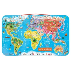 Puzzle Carte Monde Magnétique 92 pièces Anglais