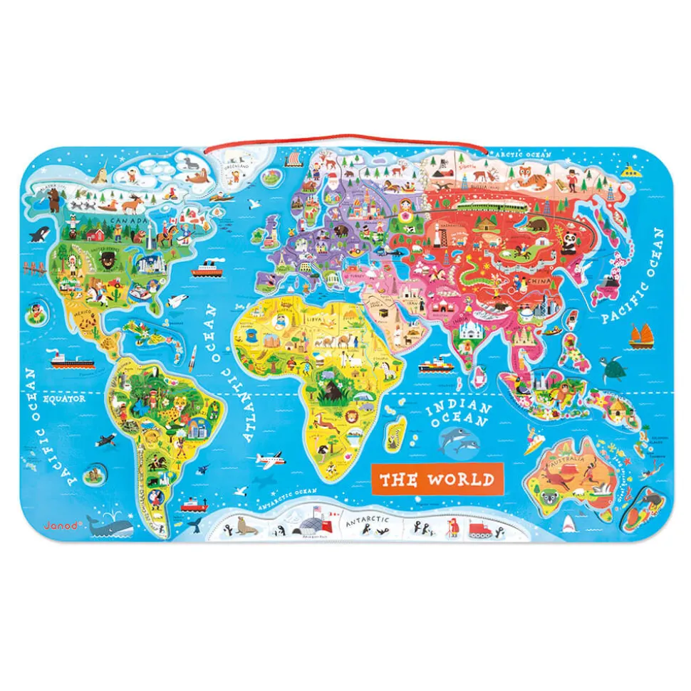 Puzzle Carte Monde Magnétique 92 pièces Anglais