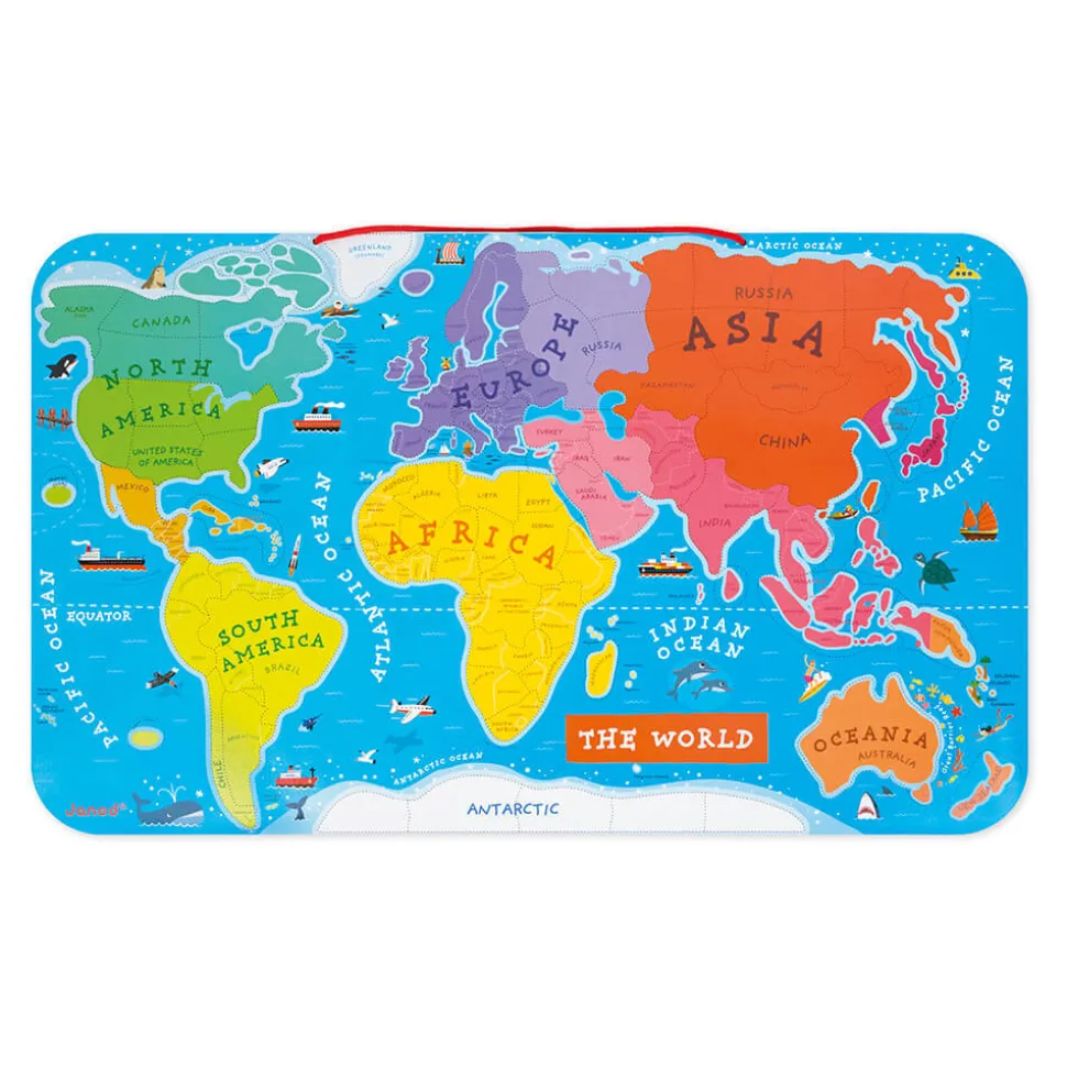 Puzzle Carte Monde Magnétique 92 pièces Anglais
