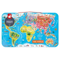 Puzzle Carte Monde Magnétique 92 pièces Anglais