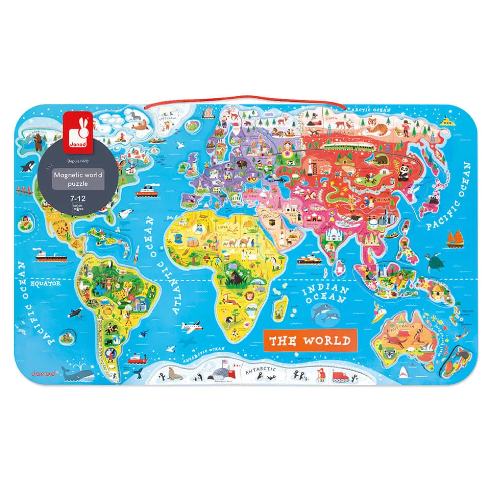 Puzzle Carte Monde Magnétique 92 pièces Anglais