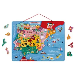 Puzzle Carte Péninsule Ibérique Magnétique 60 pièces