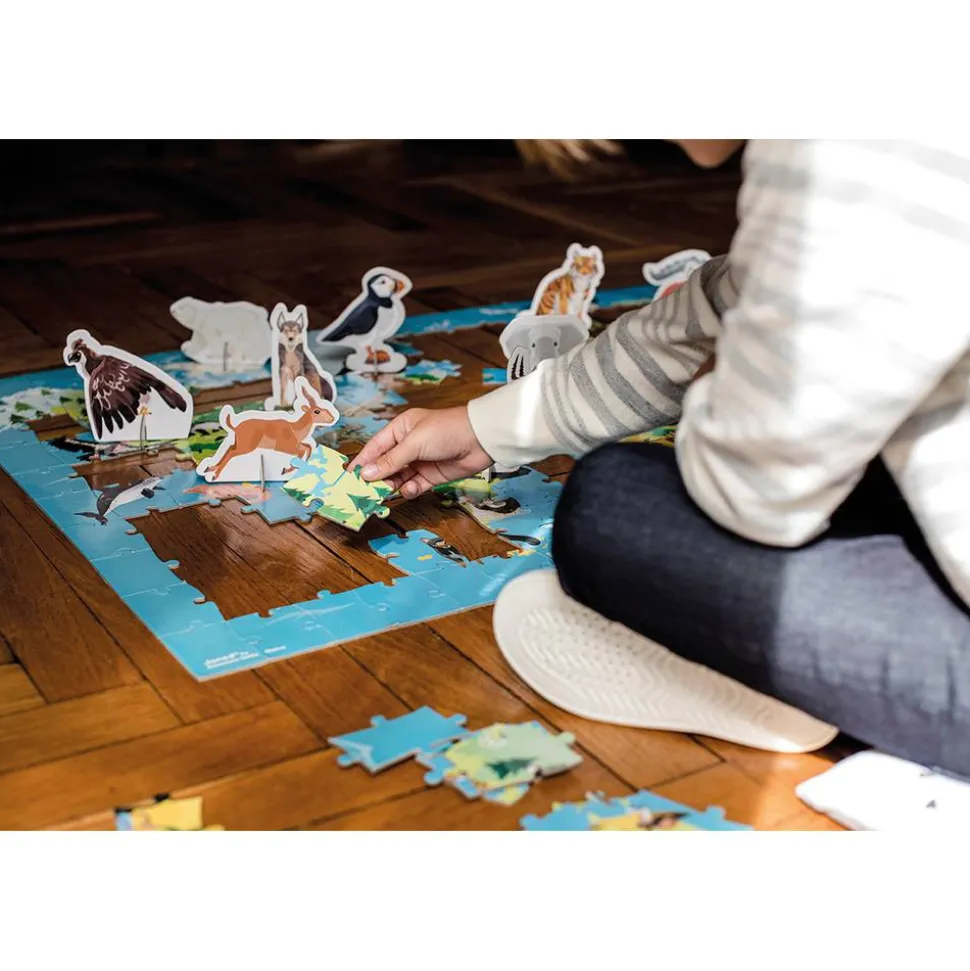 Puzzle Educatif Géant Les Animaux Menacés 200 pièces