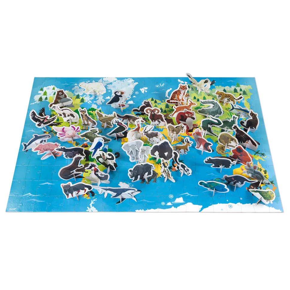 Puzzle Educatif Géant Les Animaux Menacés 200 pièces