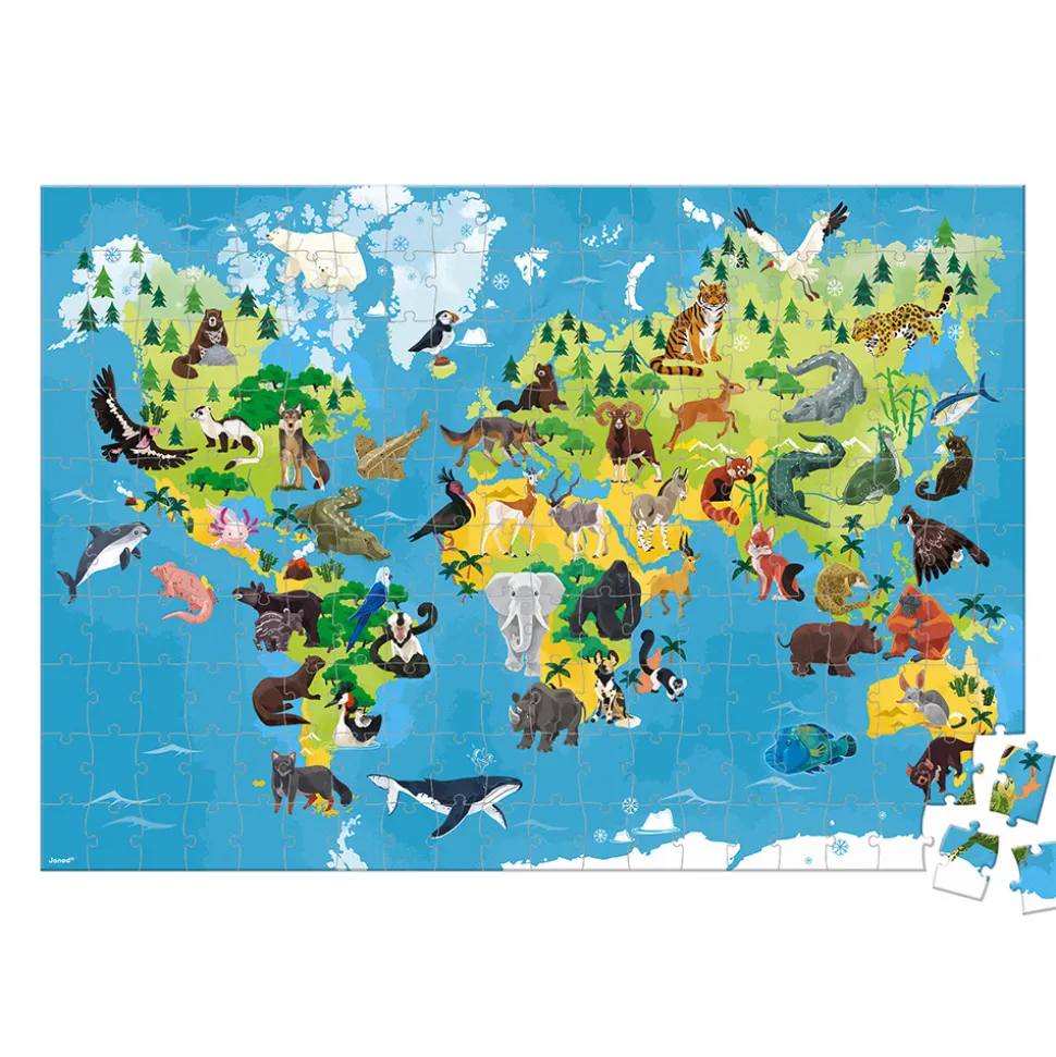 Puzzle Educatif Géant Les Animaux Menacés 200 pièces
