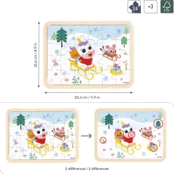 Puzzle en bois A la montagne 24 pièces