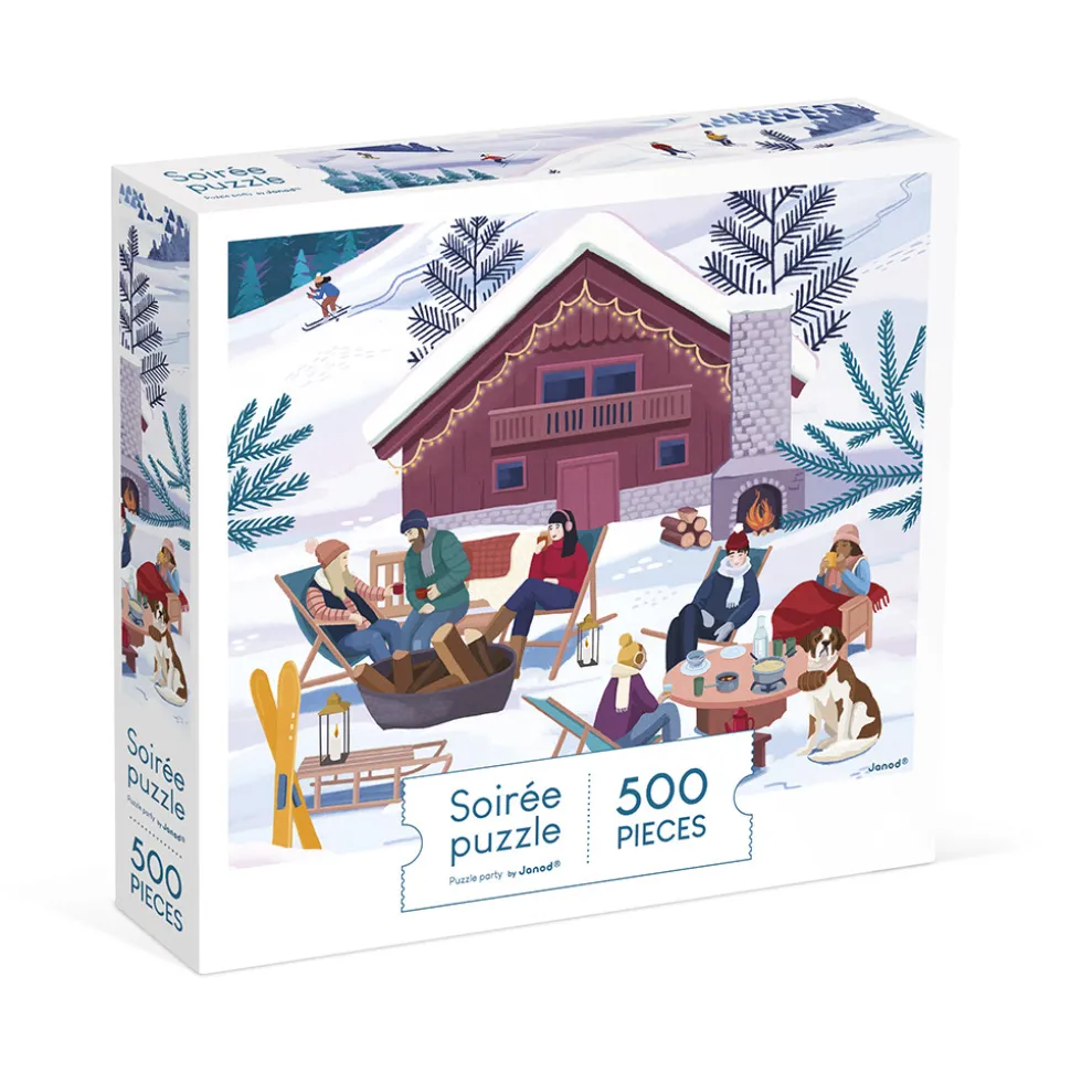 Puzzle Hiver à La Montagne 500 pièces