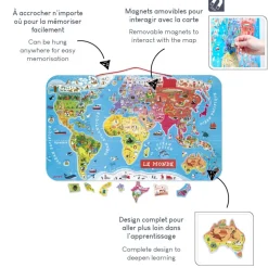 Puzzle Monde Magnétique 92 pièces