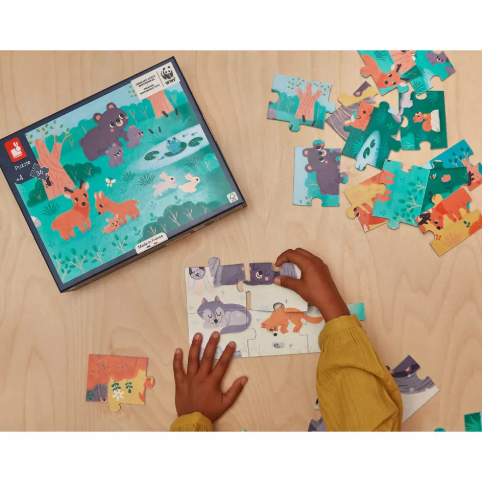 Puzzle Panoramique 4 Saisons 36 pièces - Partenariat WWF®