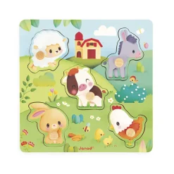 Puzzle tactile Ferme 5 pièces
