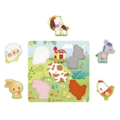Puzzle tactile Ferme 5 pièces
