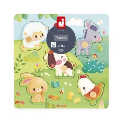 Puzzle tactile Ferme 5 pièces
