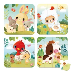 Puzzles Évolutifs Animaux Ferme