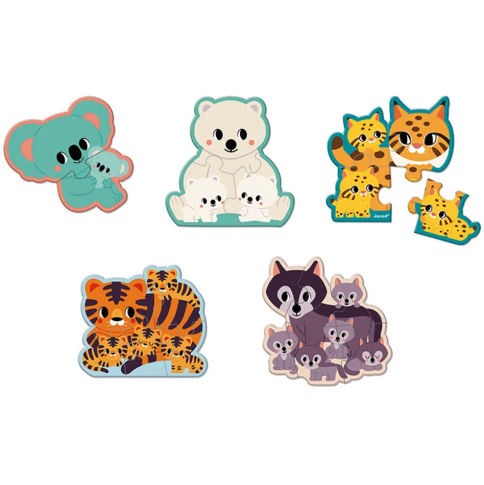 Puzzles évolutifs Animaux 2-3-4-5-6 pièces - Partenariat WWF®
