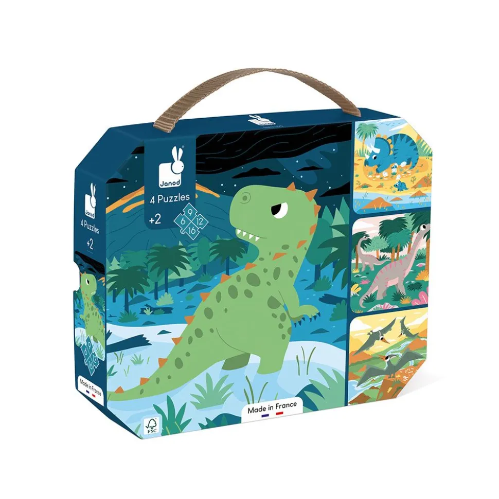 Puzzles Évolutifs Dinosaures - 4 puzzles