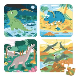 Puzzles Évolutifs Dinosaures - 4 puzzles