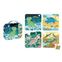 Puzzles Évolutifs Dinosaures - 4 puzzles