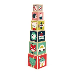 Pyramide 6 cubes Baby Forest (bois)